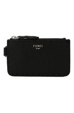 Мужской кожаный футляр для кредитных карт FENDI черного цвета, арт. 7M0343/AP3B/F0GXN | Фото 1 (Нос: Не проставлено; Материал: Натуральная кожа)
