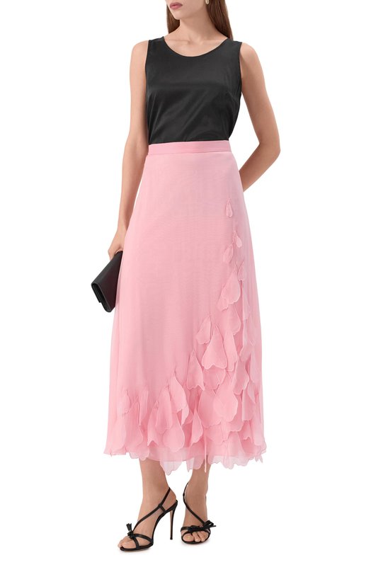 Шелковая юбка YANINA T-2985/1 Розовый  T-2985/1 Фото 2