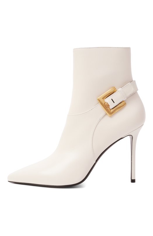 Кожаные ботильоны Anthem 95 Balmain GN4TE223/LVIT Кремовый  GN4TE223/LVIT Фото 4