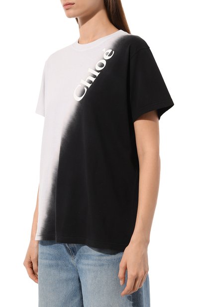 Хлопковая футболка CHLOÉ, арт. CHC23AJH01181, фото 3
