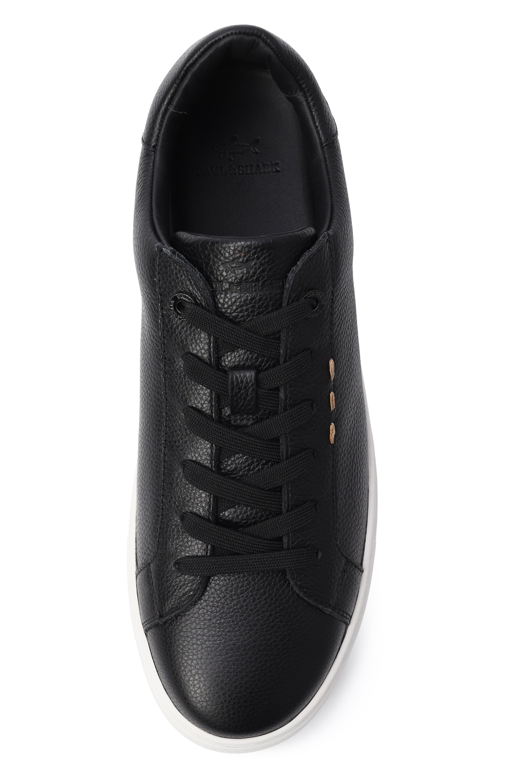 Кожаные кеды PAUL&SHARK черного цвета по цене 49500 руб., арт. 15318010, фото 5 Кожаные кеды PAUL&SHARK, арт. 15318010, фото 5