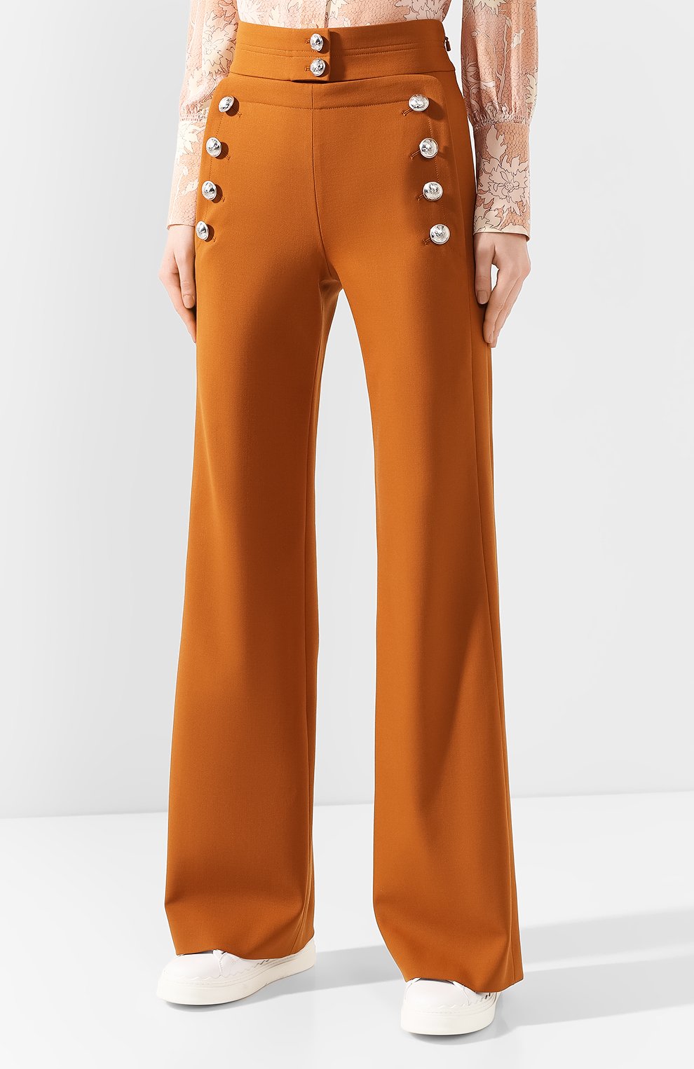 Шерстяные брюки CHLOÉ, арт. CHC20SPA84062, фото 3