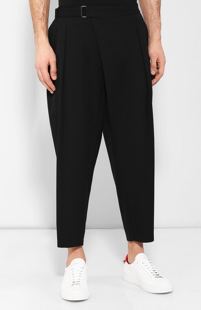 Хлопковые брюки KAZUYUKI KUMAGAI черного цвета по цене 32100 руб., арт. KP91-056, фото 3 Хлопковые брюки KAZUYUKI KUMAGAI, арт. KP91-056, фото 3