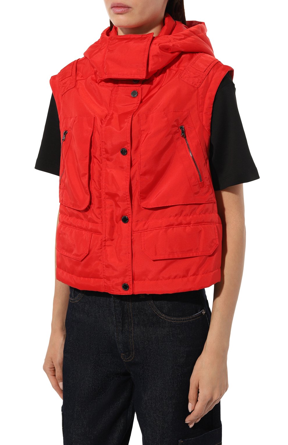Утепленная куртка PATRIZIA PEPE красного цвета по цене 60800 руб., арт. 8O0087_A305, фото 6 Утепленная куртка PATRIZIA PEPE, арт. 8O0087_A305, фото 6