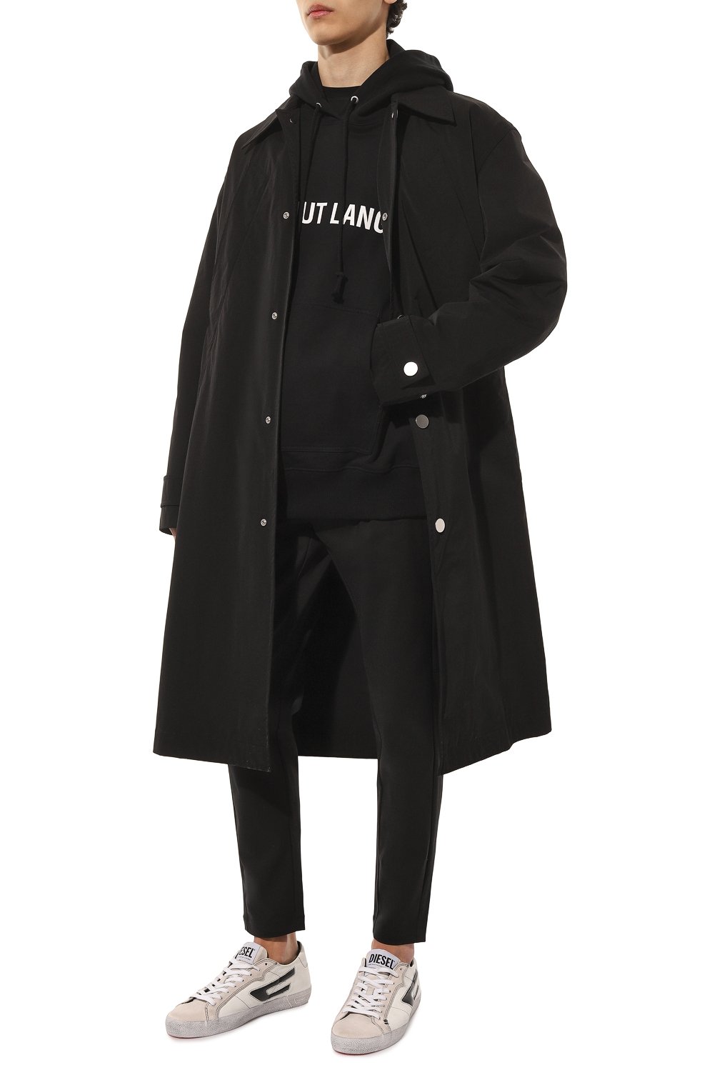 Хлопковые брюки KAZUYUKI KUMAGAI черного цвета по цене 48650 руб., арт. AP22-009, фото 2 Хлопковые брюки KAZUYUKI KUMAGAI, арт. AP22-009, фото 2