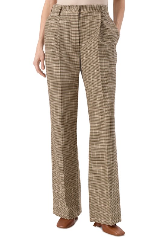 Хлопковые брюки Dries Van Noten 242-010903-9352 Бежевый  242-010903-9352 Фото 3