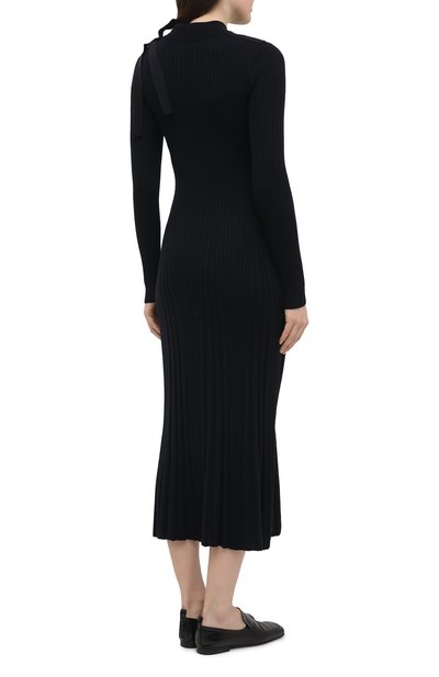 Шерстяное платье REDVALENTINO темно-синего цвета по цене 99500 руб., арт. VR3KD01U/5P6, фото 4 Шерстяное платье REDVALENTINO, арт. VR3KD01U/5P6, фото 4
