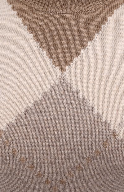 Кашемировый пуловер LORO PIANA светло-бежевого цвета по цене 185000 руб., арт. FAL3595, фото 5 Кашемировый пуловер LORO PIANA, арт. FAL3595, фото 5