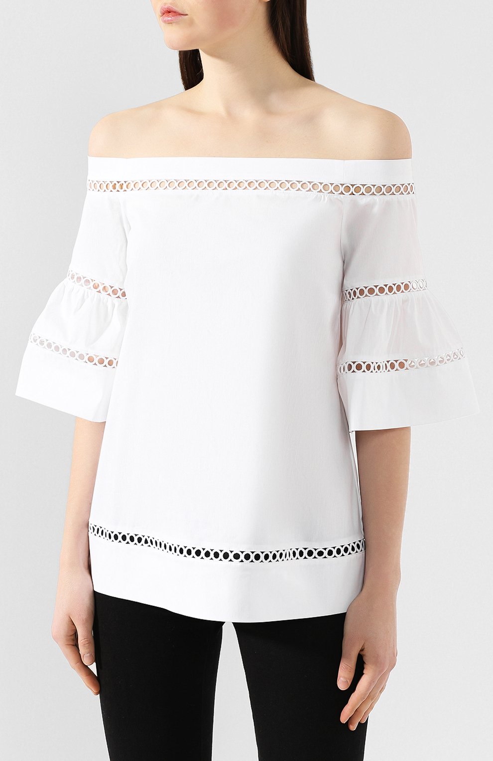 Хлопковый топ MICHAEL MICHAEL KORS, арт. MF84LGW8TB, фото 3