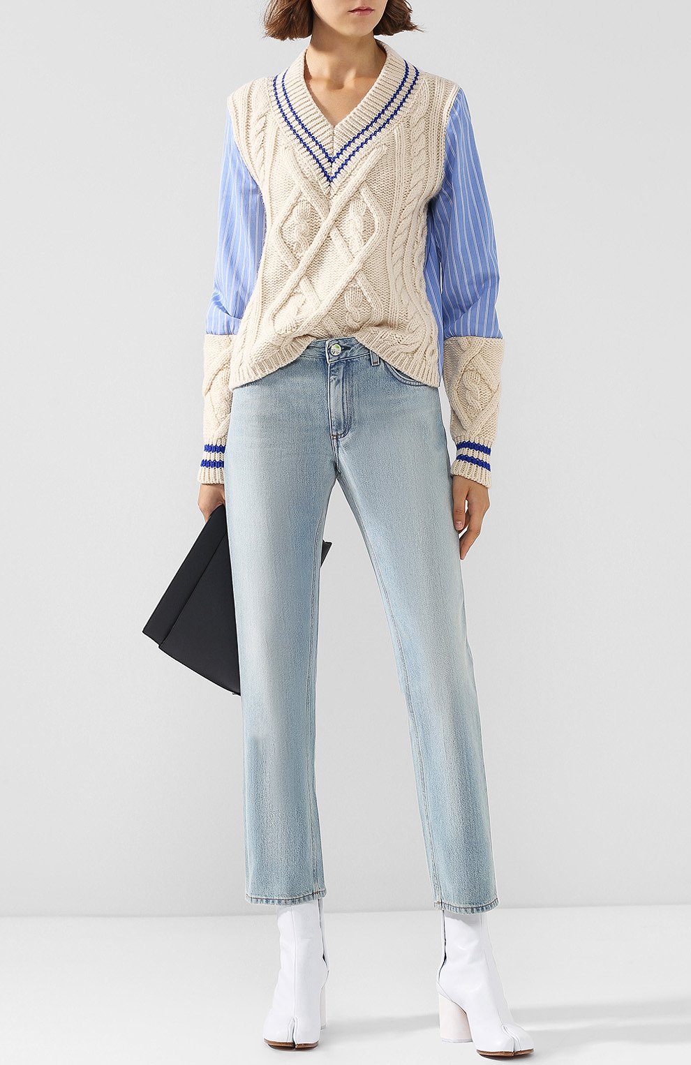 Кожаные ботильоны на устойчивом каблуке MAISON MARGIELA, арт. S58WU0161/SY0436, фото 2