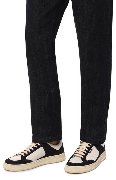 Кожаные кеды KITON, арт. USSA204N0110501, фото 3