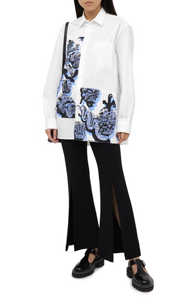 Хлопковая рубашка STELLA MCCARTNEY синего цвета по цене 64800 руб., арт. 601943/SPN09, фото 2 Хлопковая рубашка STELLA MCCARTNEY, арт. 601943/SPN09, фото 2