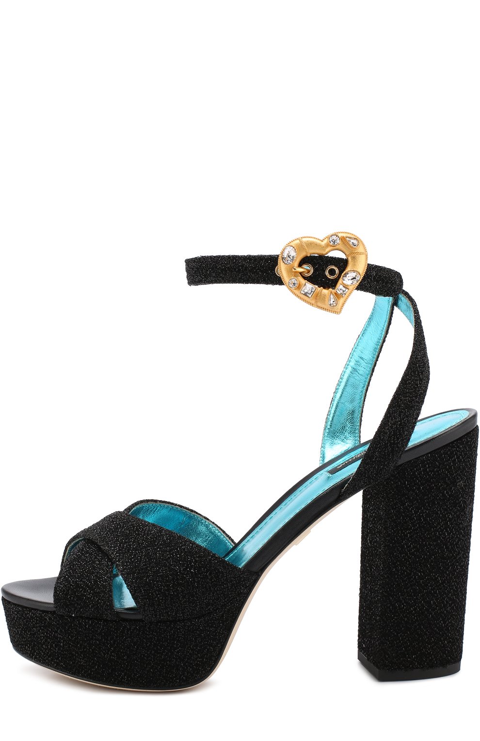 Текстильные босоножки keira на устойчивом каблуке и платформе DOLCE & GABBANA, арт. CR0567/AH928, фото 3