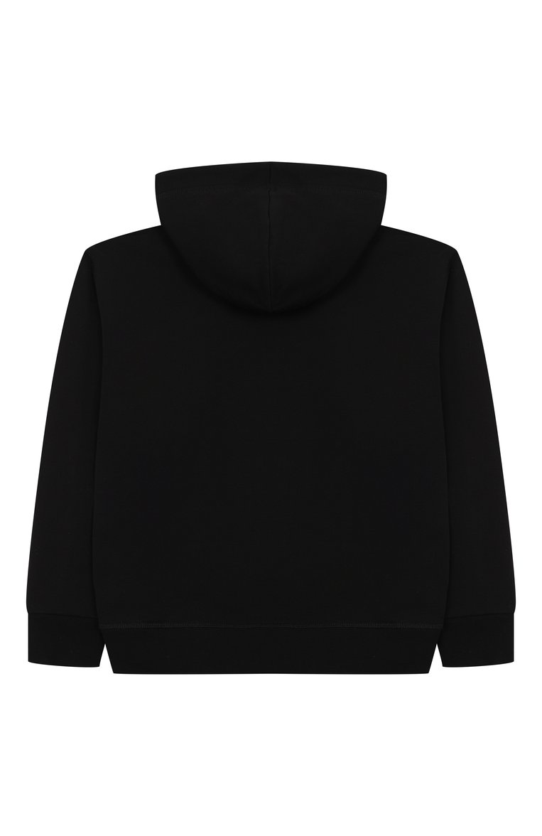 Детский хлопковое худи DSQUARED2 черного цвета, арт. DQ2802/D0094 | Фото 2 (Рукава: Длинные; Материал внешний: Хлопок; Мальчики Кросс-КТ: Худи-одежда; Ростовка одежда: 4 года | 104 см, 6 лет | 116 см, 8 лет | 128 см, 10 - 11 лет | 140 - 146см, 13 - 15 лет | 158 см, 16 лет | 164 см)