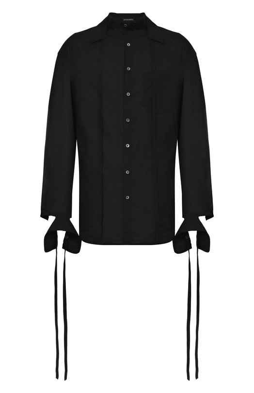 Хлопковая рубашка Ann Demeulemeester B0013483/FA026 Чёрный B0013483/FA026