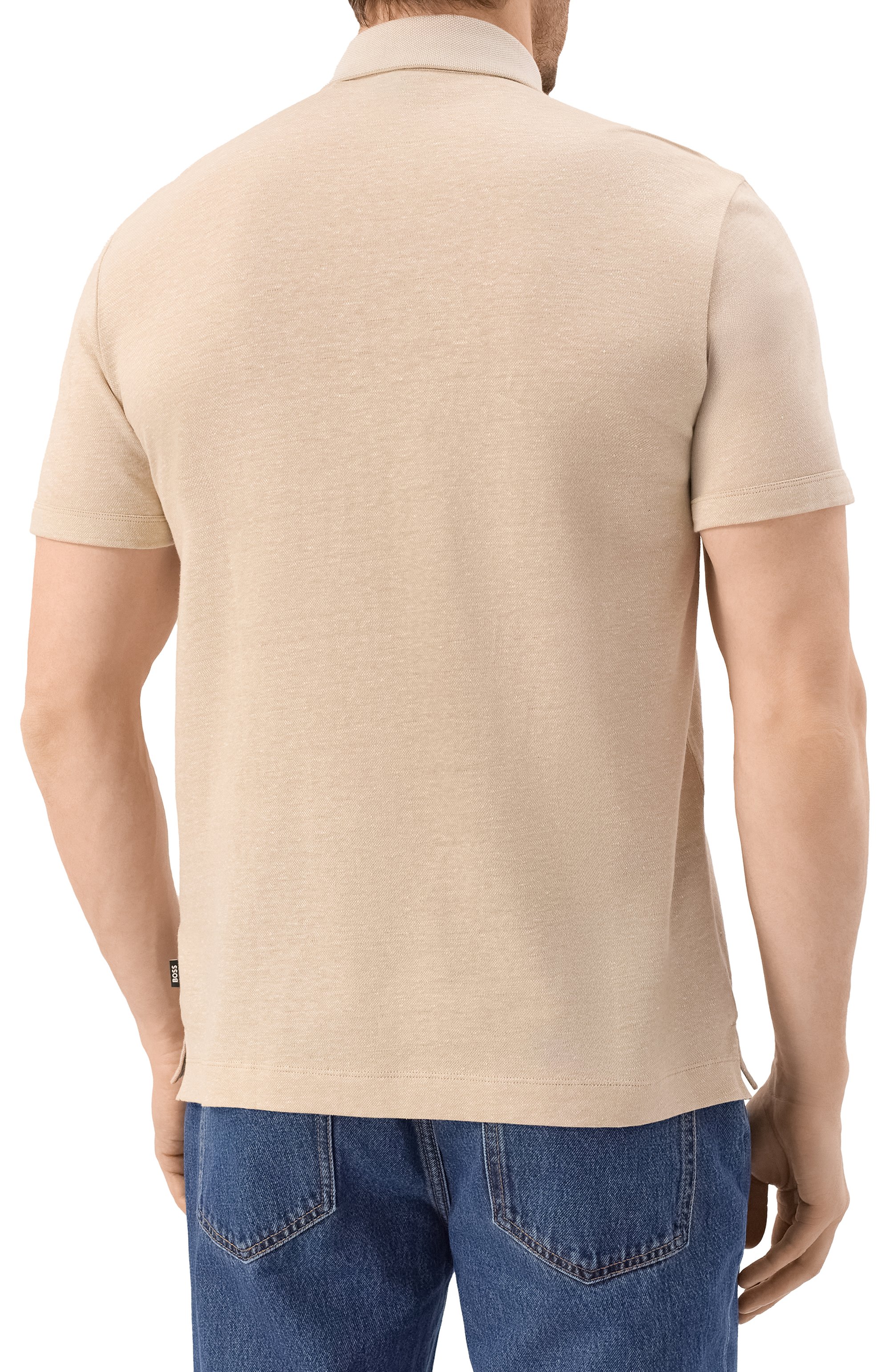 Поло из хлопка и льна BOSS, арт. 50537501, фото 4