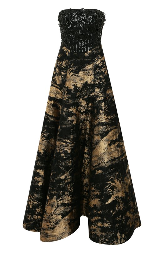 

Платье с отделкой пайетками Oscar de la Renta, Золотой