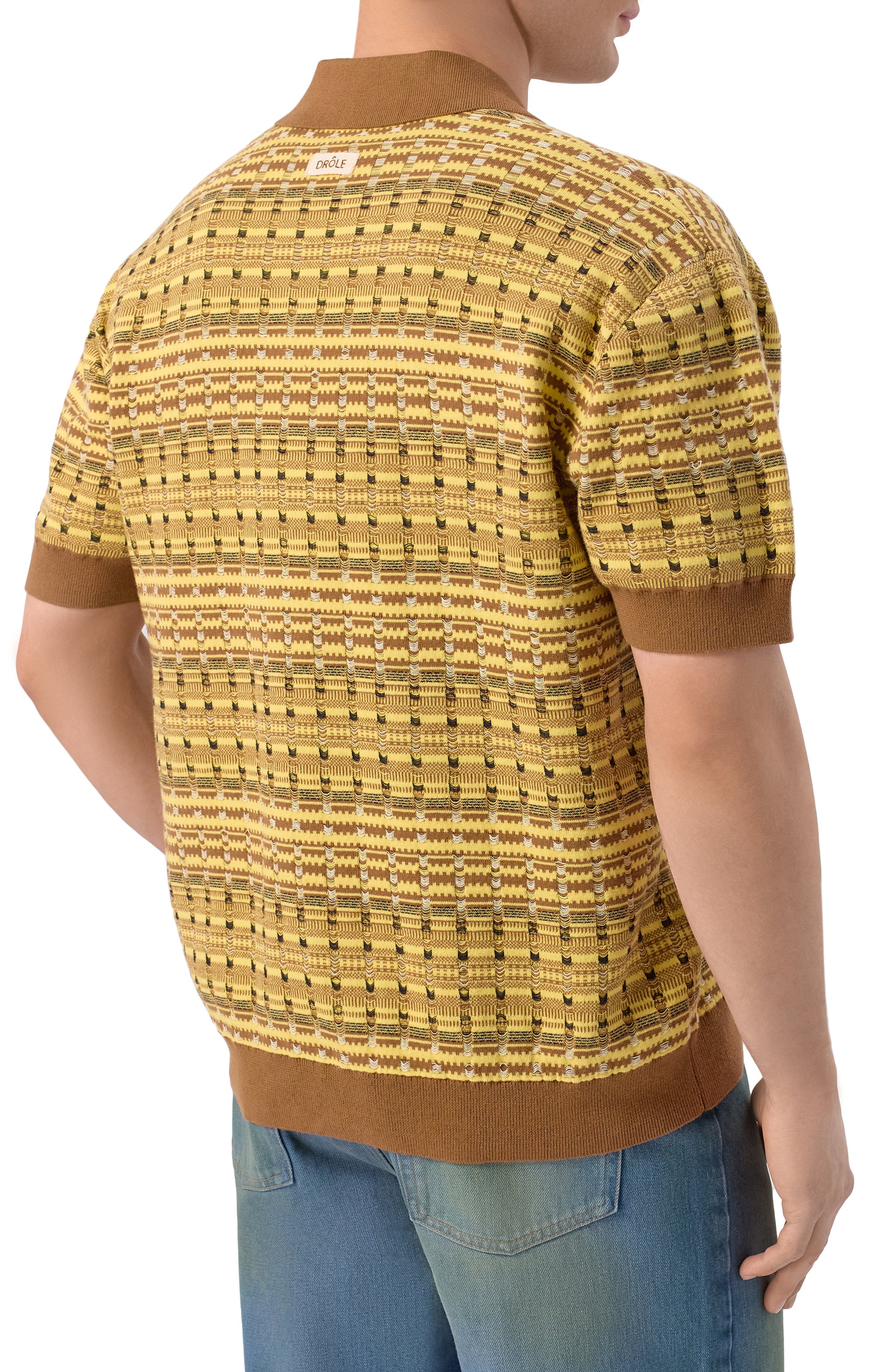 Хлопковое поло DROLE DE MONSIEUR, арт. K-P0207-C0209-YL, фото 4