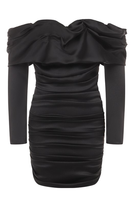 Атласное платье Giuseppe di Morabito 05FWDR474 05301 Чёрный 05FWDR474 05301