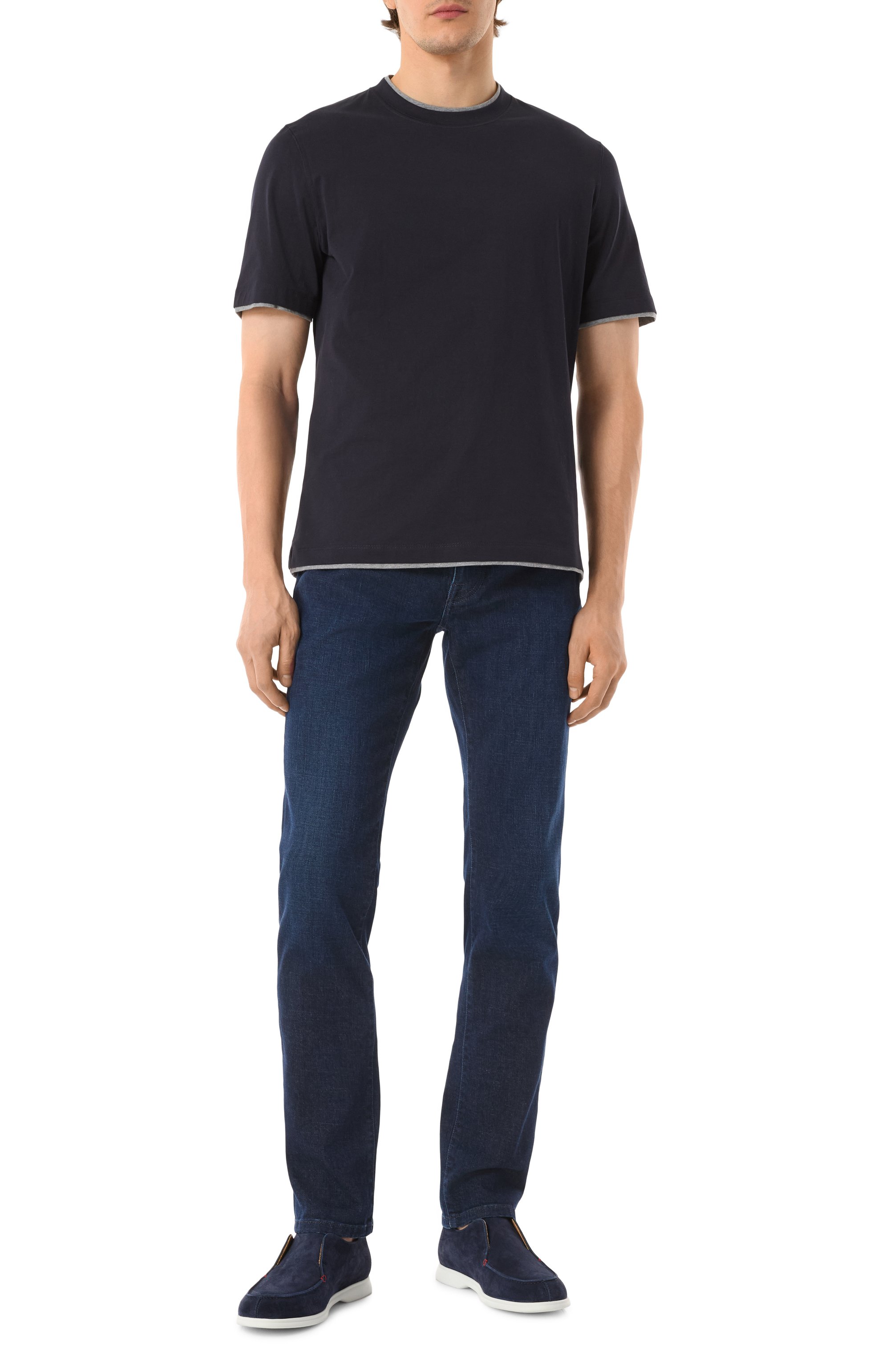 Хлопковая футболка BRUNELLO CUCINELLI, арт. M0B137427, фото 2