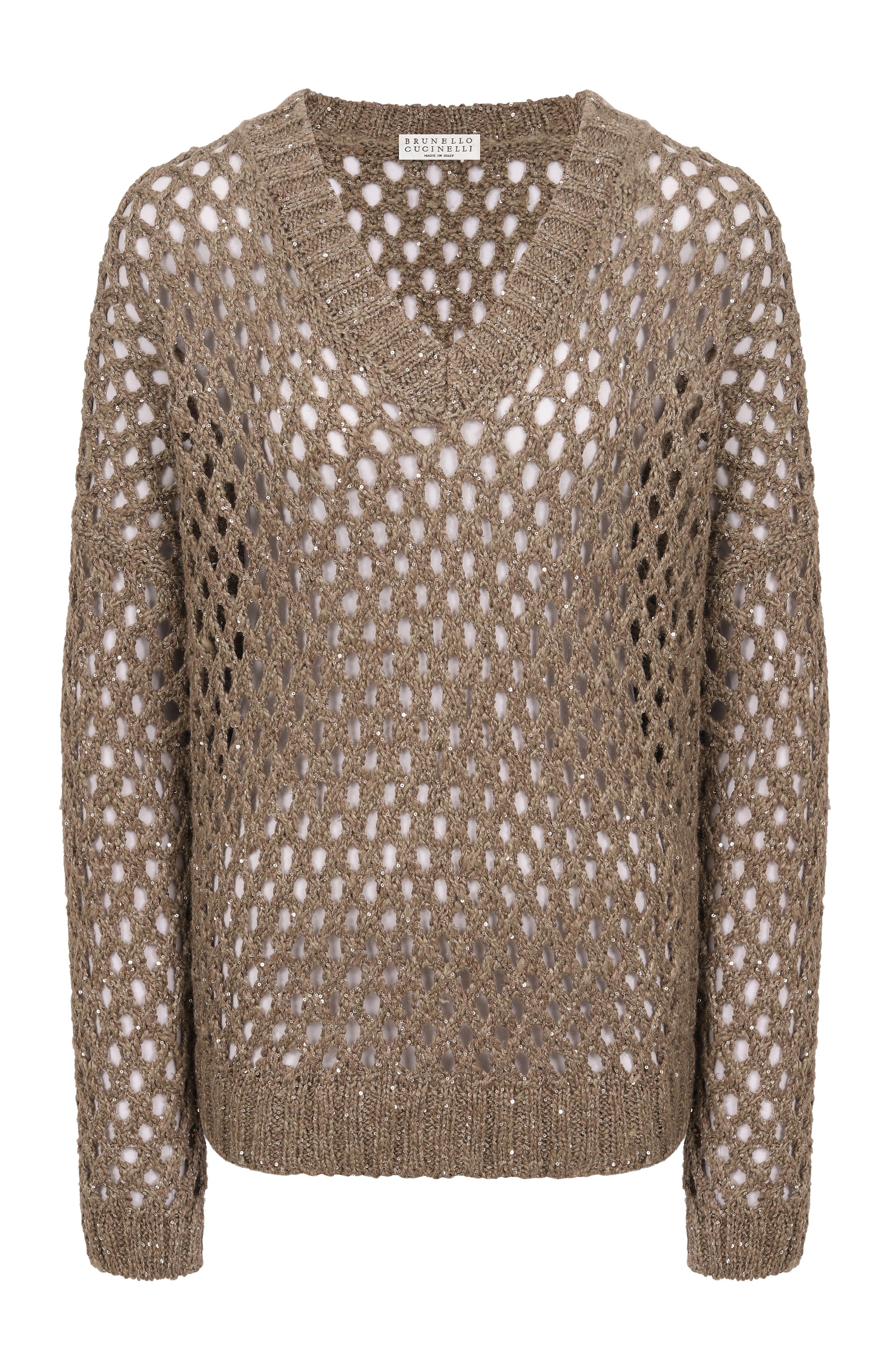 Пуловер из шелка и льна BRUNELLO CUCINELLI, арт. MEA338202P, фото 1