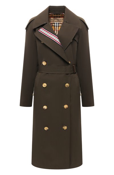 Женский двубортное хлопковое пальто BURBERRY, арт. 8002520