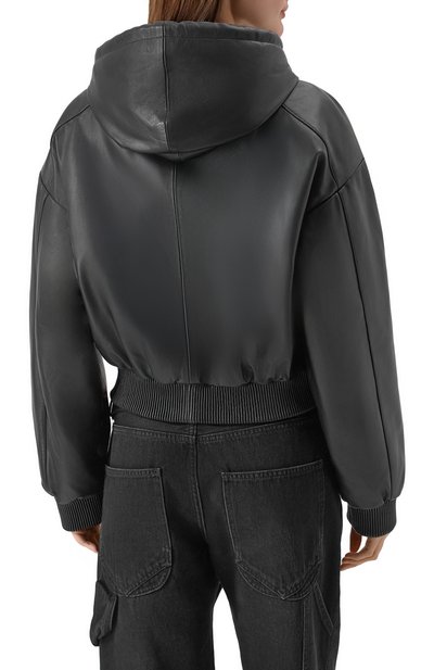 Кожаный бомбер M05CH1NO JEANS, арт. V3705/8216, фото 4