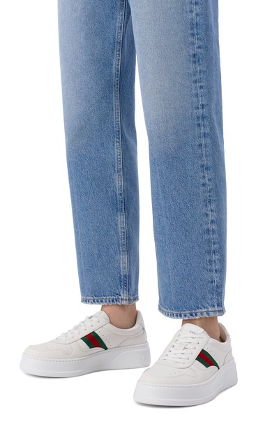 Женские кожаные кеды GUCCI, арт. 848307/UPG40