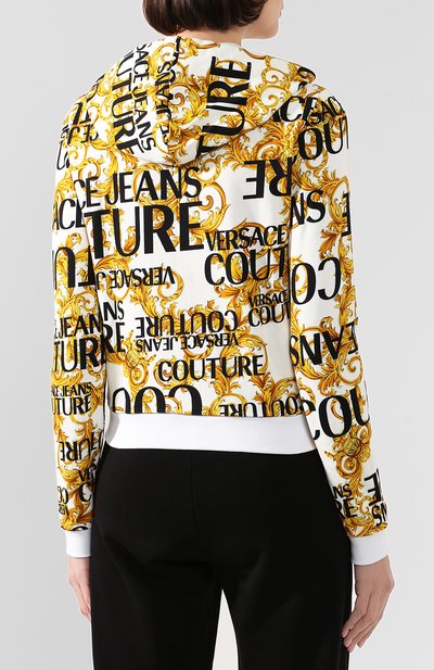 Хлопковая толстовка VERSACE JEANS COUTURE разноцветного цвета по цене 33500 руб., арт. B6HUA790-UDP306/S0592, фото 4 Хлопковая толстовка VERSACE JEANS COUTURE, арт. B6HUA790-UDP306/S0592, фото 4
