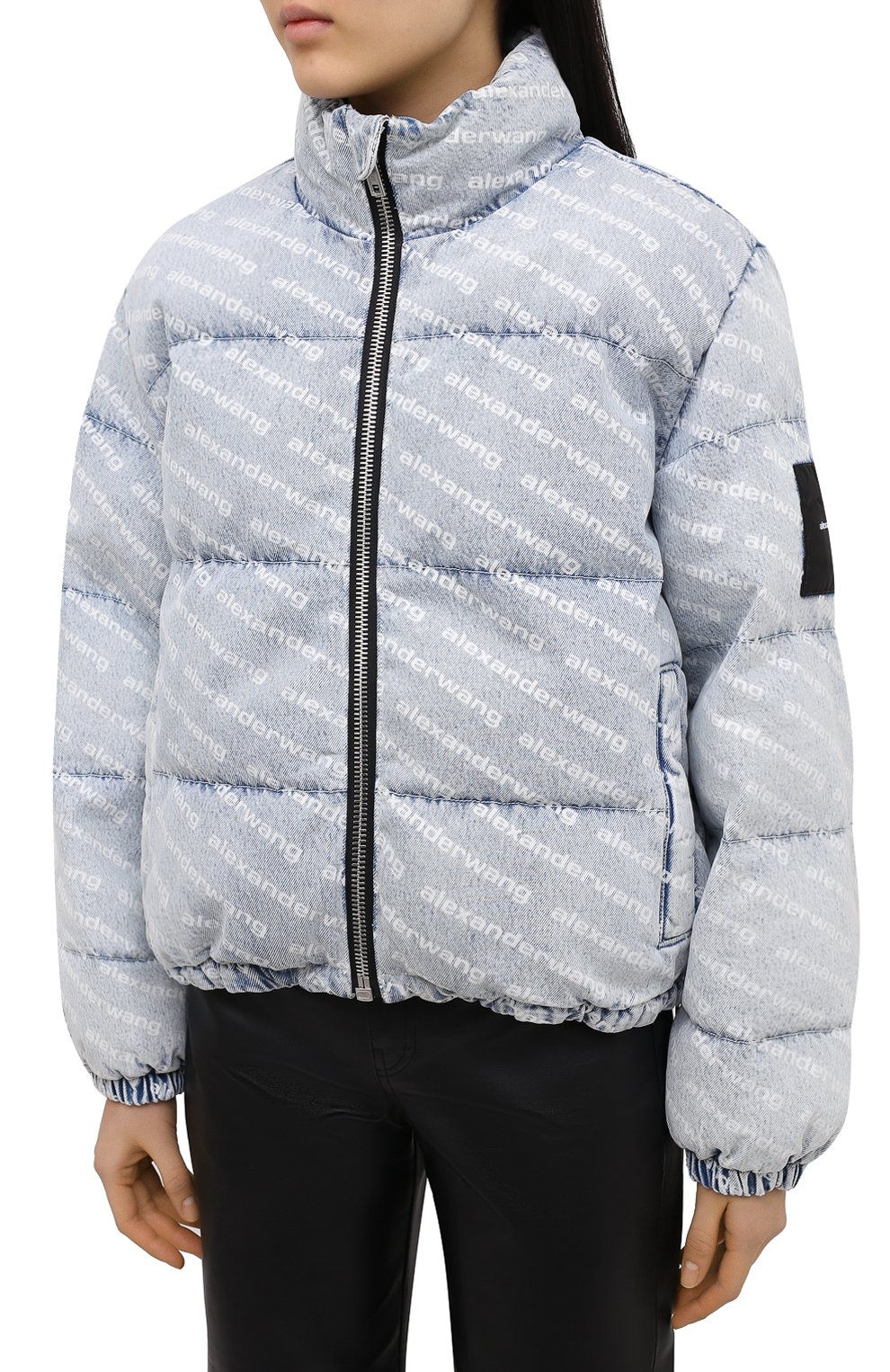 Джинсовый пуховик ALEXANDER WANG голубого цвета по цене 66700 руб., арт. 4DC1212900, фото 3 Джинсовый пуховик ALEXANDER WANG, арт. 4DC1212900, фото 3
