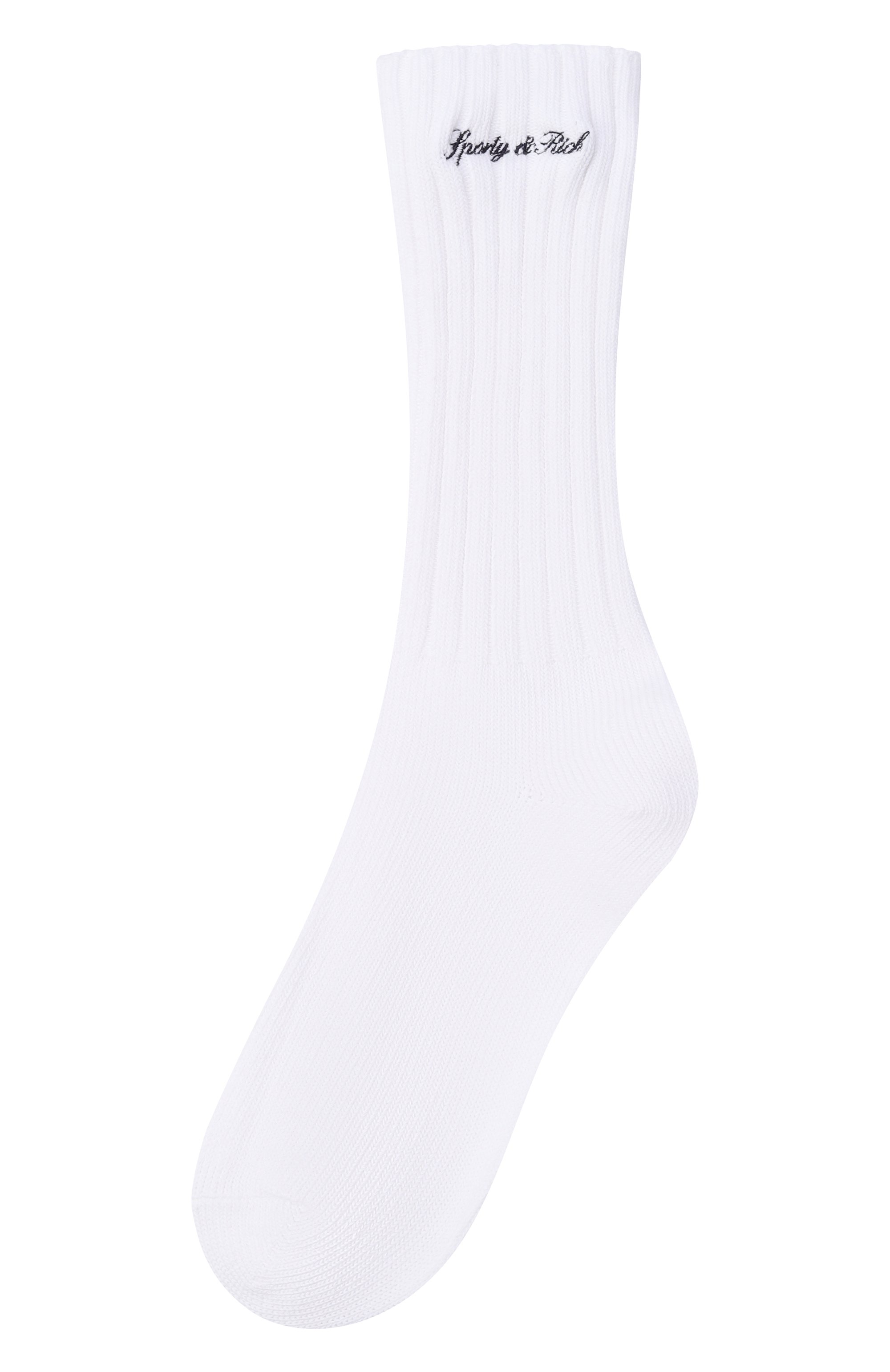 Хлопковые носки SPORTY AND RICH белого цвета по цене 5720 руб., арт. AC099710326WH01, фото 1 Хлопковые носки SPORTY AND RICH, арт. AC099710326WH01, фото 1