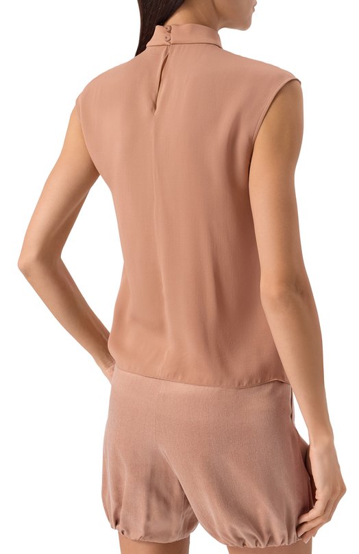 Шелковый топ Giorgio Armani GW001107/TE14025 Розовый  GW001107/TE14025 Фото 4
