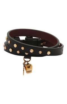 Женский кожаный браслет ALEXANDER MCQUEEN черного цвета, арт. 630990/1AAA3 | Фото 2 (Материал: Кожа; Региональные ограничения белый список (Axapta Mercury): Не проставлено; Нос: Не проставлено)