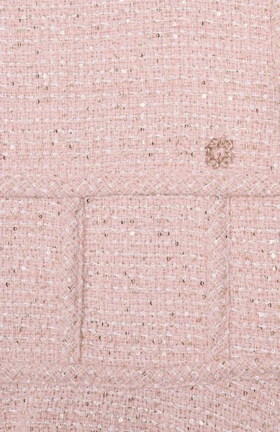 Твидовое платье ELIE SAAB KIDS розового цвета по цене 94000 руб., арт. EFAB128 V1/TS1129_001, фото 3 Твидовое платье ELIE SAAB KIDS, арт. EFAB128 V1/TS1129_001, фото 3