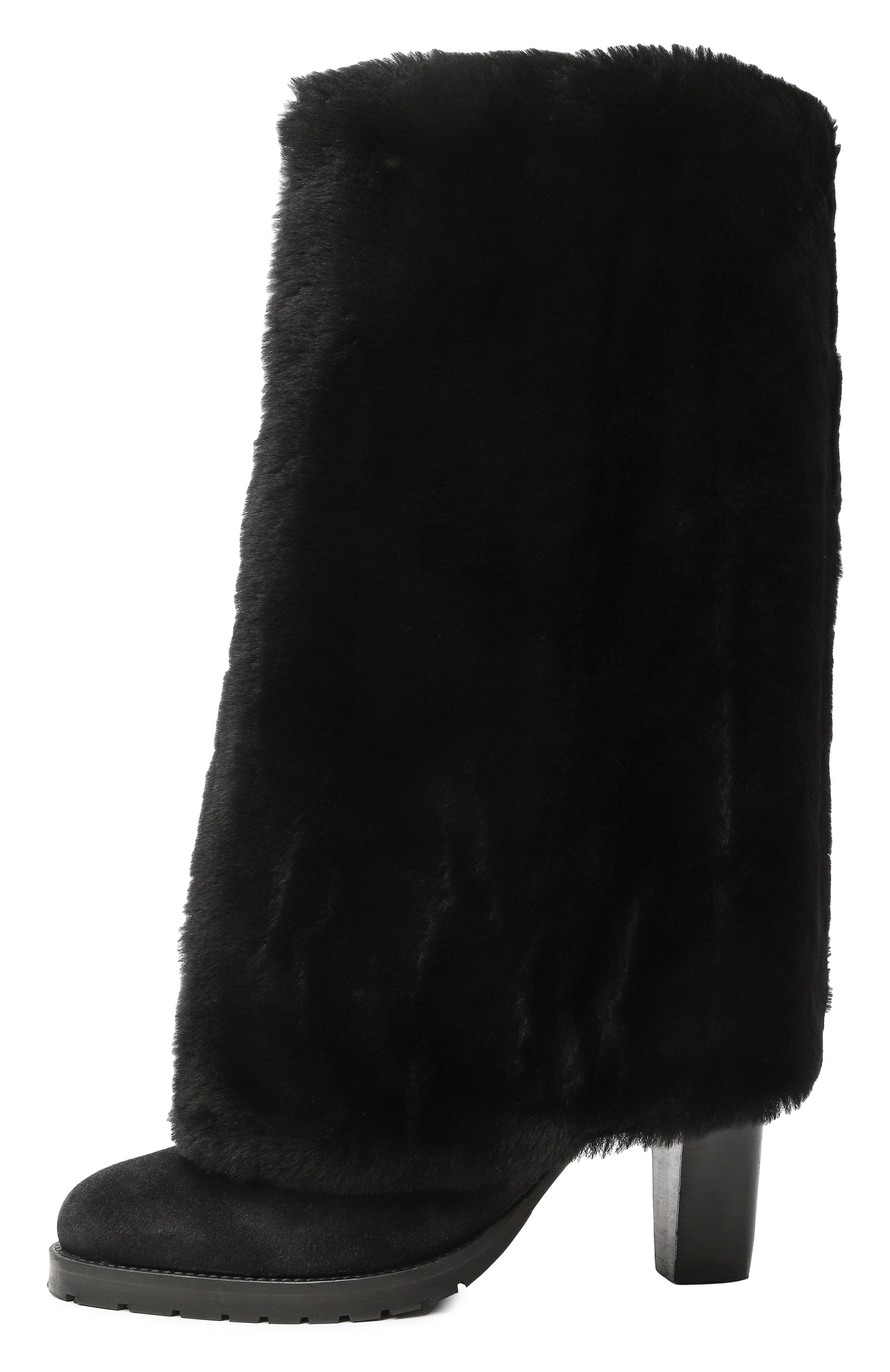 Сапоги из овчины YVES SALOMON черного цвета по цене 164500 руб., арт. 26WAC610XXMLCV, фото 4 Сапоги из овчины YVES SALOMON, арт. 26WAC610XXMLCV, фото 4