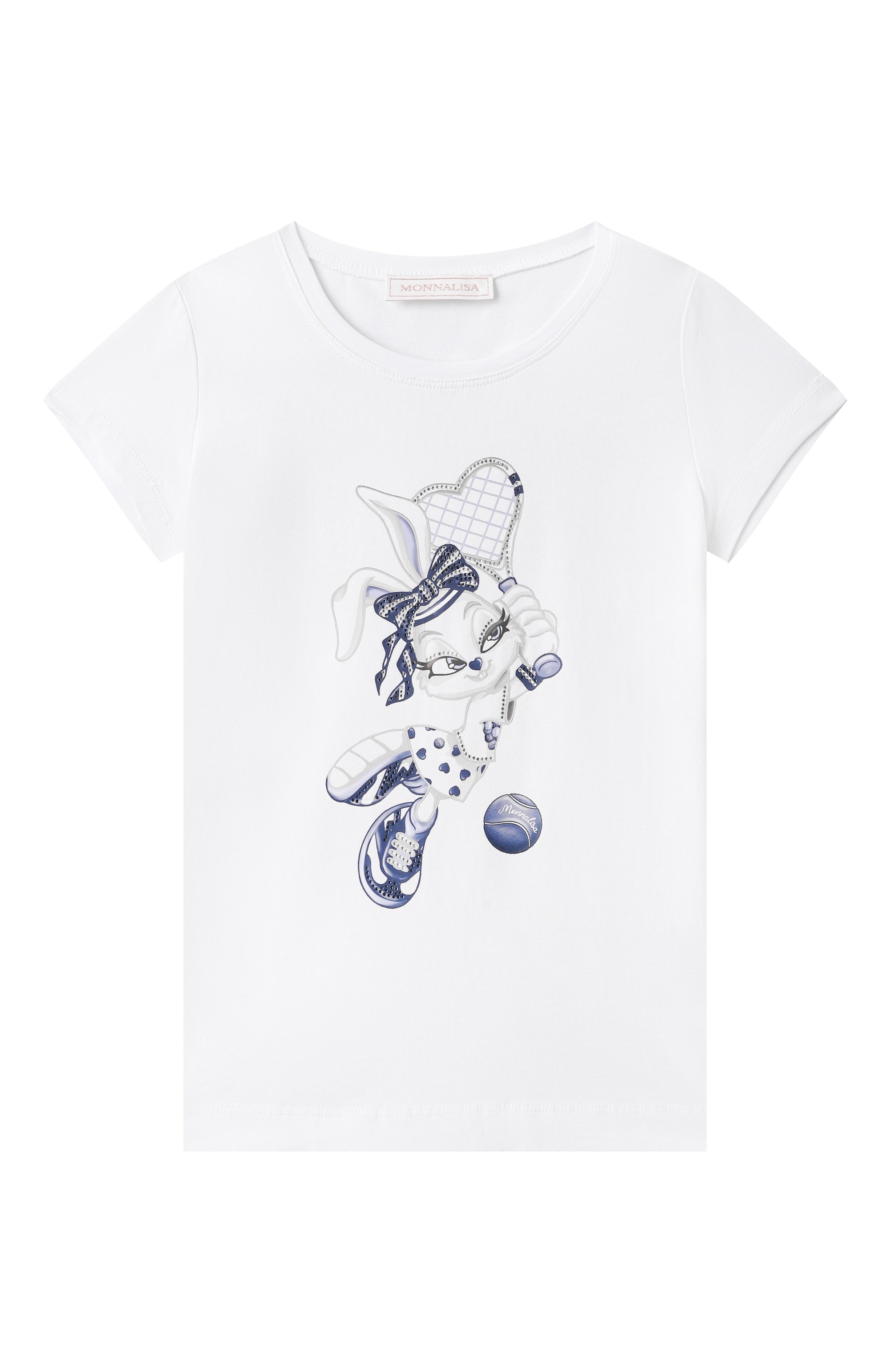 Хлопковая футболка MONNALISA, арт. 19E615, фото 1