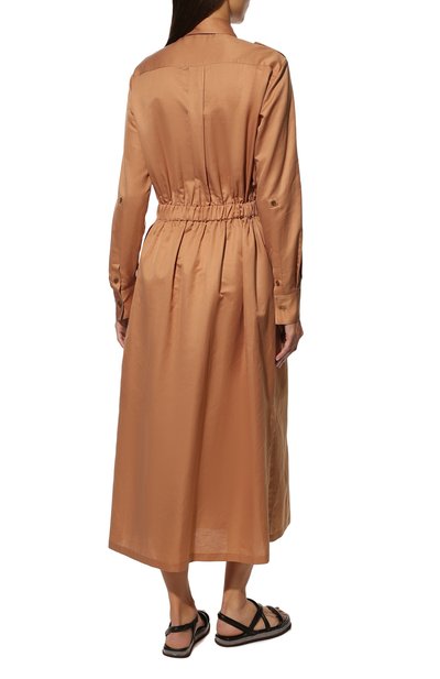 Платье из хлопка и льна KITON, арт. D53340H07262, фото 4