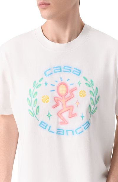 Хлопковая футболка CASABLANCA, арт. M-SP26-JTS-001-11, фото 5