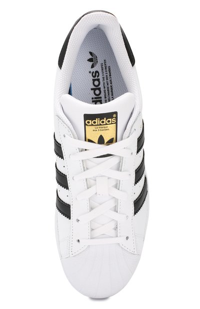 Кожаные кеды superstar ADIDAS ORIGINALS, арт. C77153, фото 5