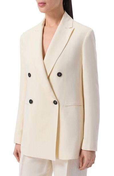 Жакет из вискозы и льна ANTONELLI FIRENZE кремового цвета по цене 106500 руб., арт. M3128Q/935, фото 3 Жакет из вискозы и льна ANTONELLI FIRENZE, арт. M3128Q/935, фото 3