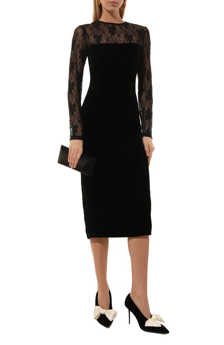 Женские текстильные туфли clara 100 BALMAIN черного цвета, арт. BN0UA940/TLSA | Фото 2 (Материал внешний: Текстиль; Материал внутренний: Натуральная кожа; Подошва: Плоская; Каблук высота: Высокий; Драгоценные камни: Проставлено; Материал сплава: Проставлено; Каблук тип: Шпилька)