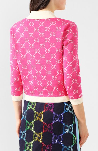 Хлопковое поло GUCCI, арт. 555024/XKAHV, фото 4