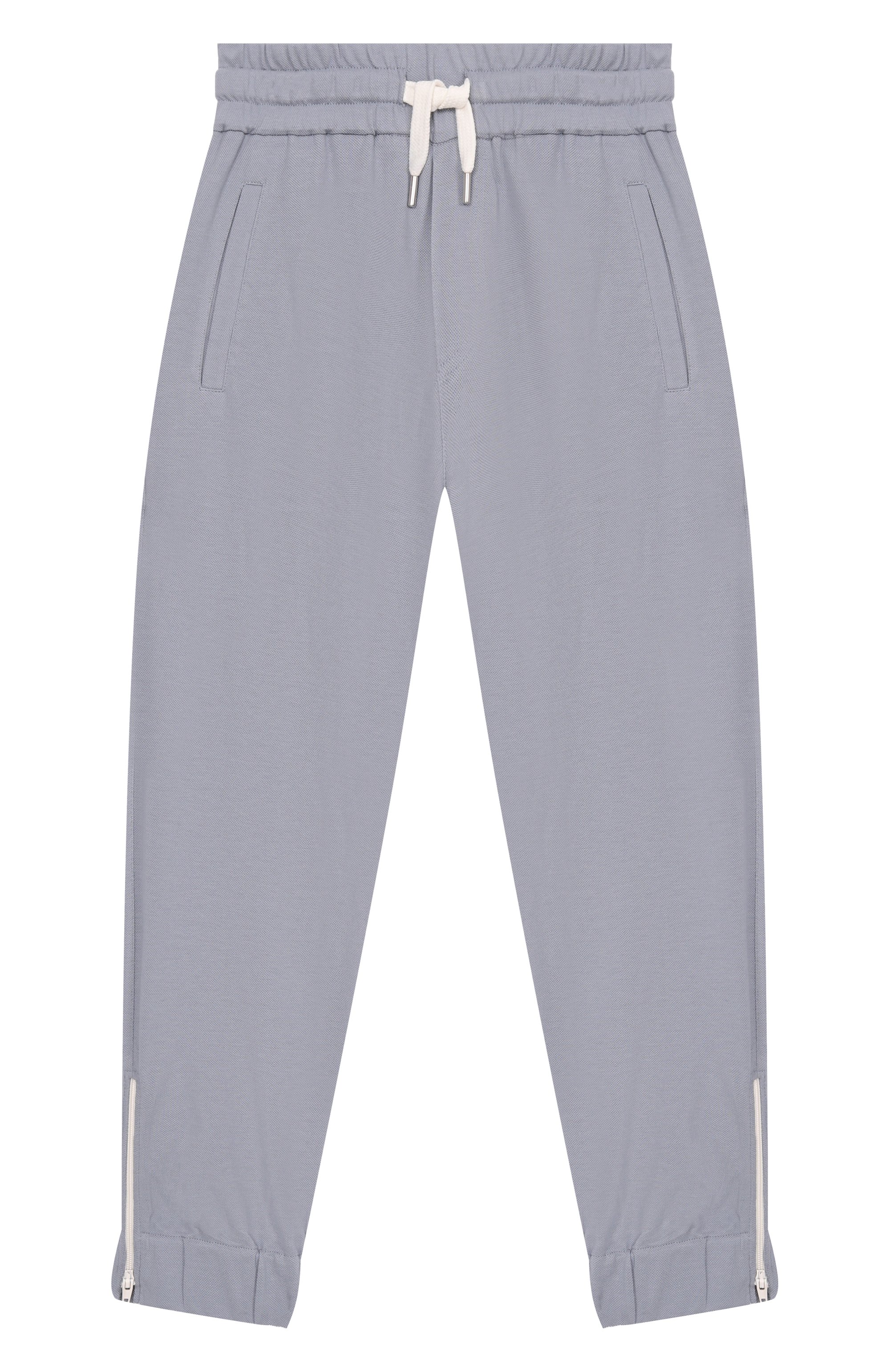 Хлопковые джоггеры BRUNELLO CUCINELLI тёмно-голубого цвета по цене 55550 руб., арт. BE854E356B, фото 1 Хлопковые джоггеры BRUNELLO CUCINELLI, арт. BE854E356B, фото 1