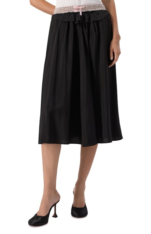 Юбка из вискозы  Maison Margiela S51ME0034/S76632 Чёрный  S51ME0034/S76632 Фото 3