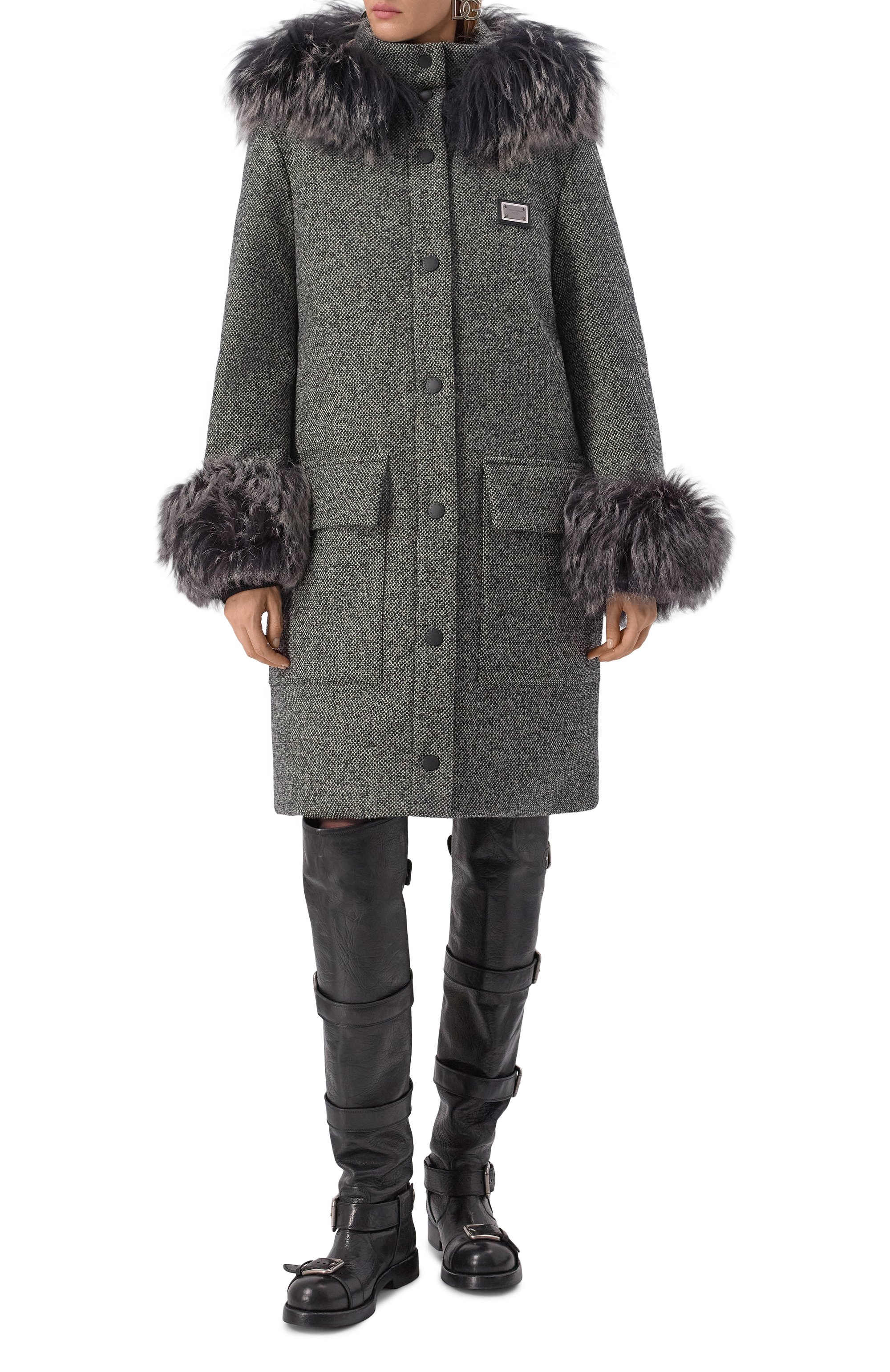 Шерстяной пуховик DOLCE & GABBANA, арт. F9S84T/FMZAU, фото 3