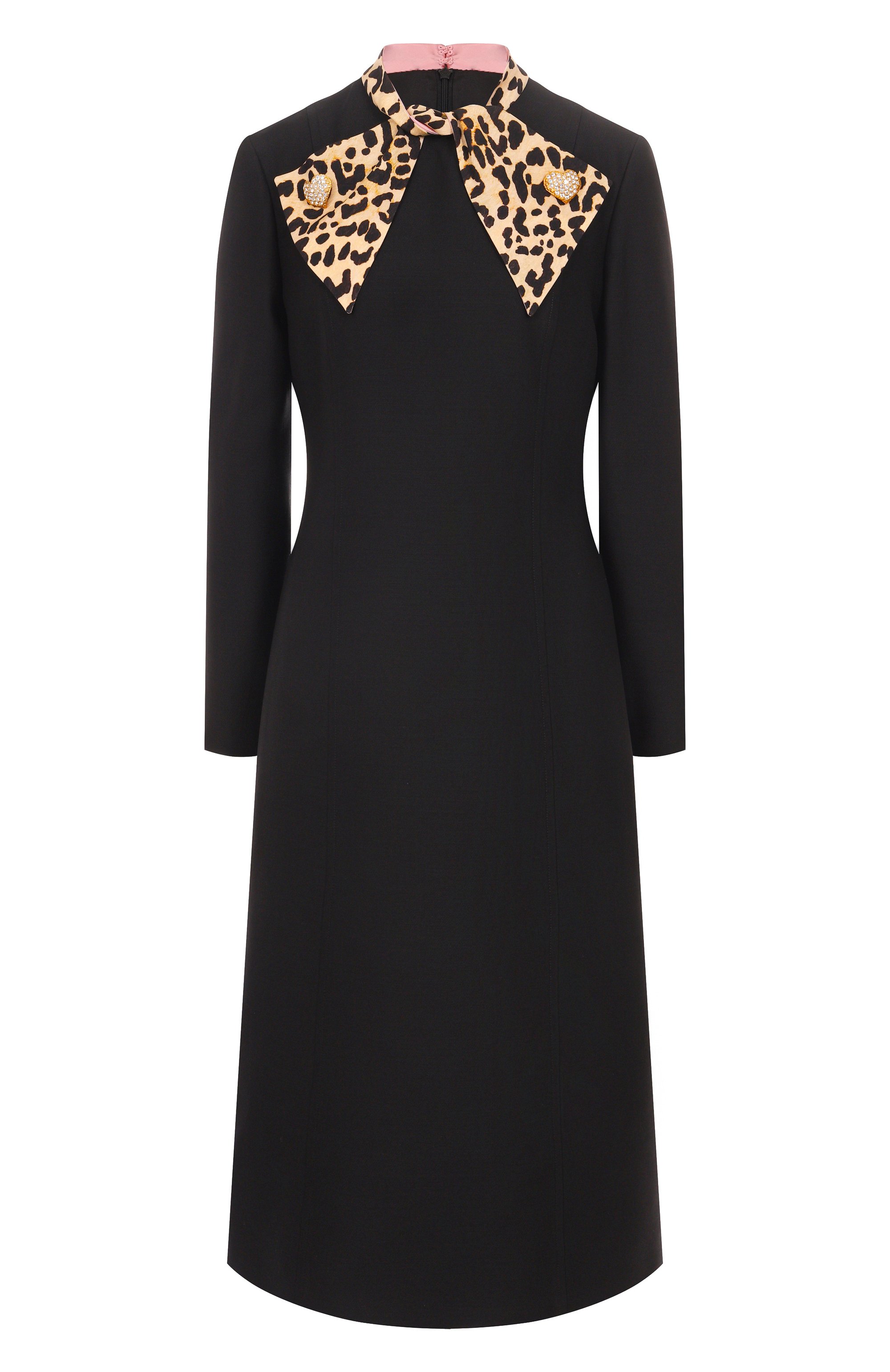 Платье из шерсти и шелка VALENTINO черного цвета по цене 642500 руб., арт. 7B3VADV51CF, фото 1 Платье из шерсти и шелка VALENTINO, арт. 7B3VADV51CF, фото 1