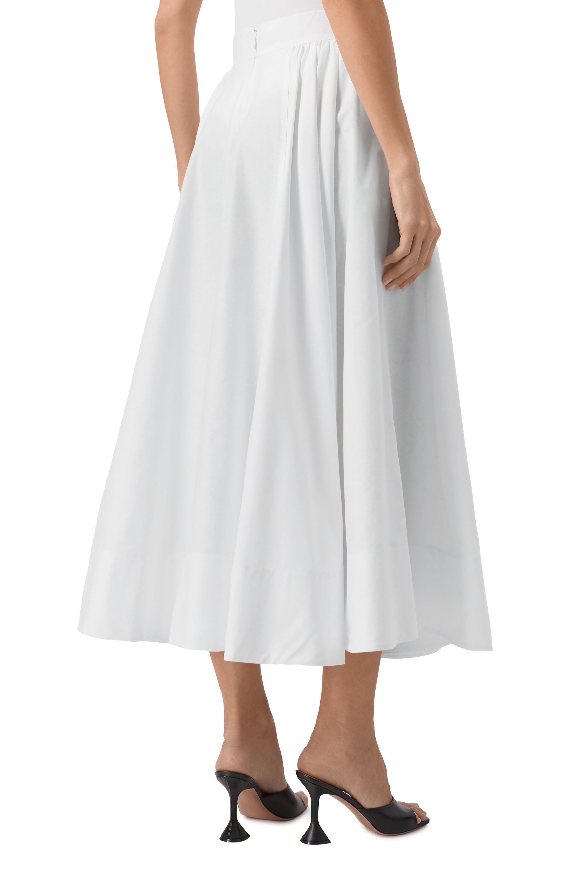 Хлопковая юбка THE ANDAMANE белого цвета по цене 54100 руб., арт. TM170367B/TNC164, фото 4 Хлопковая юбка THE ANDAMANE, арт. TM170367B/TNC164, фото 4