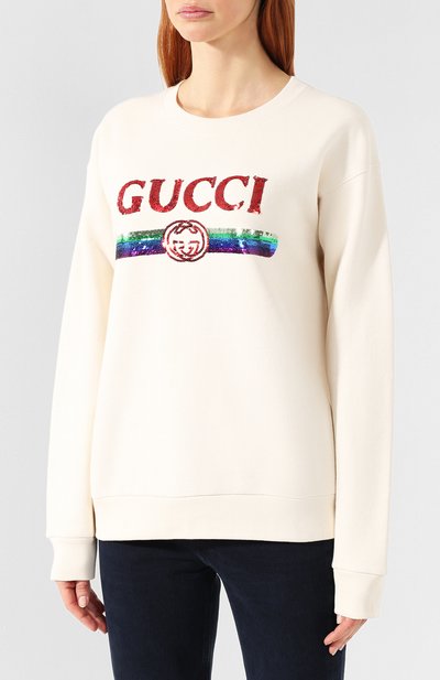 Хлопковый пуловер GUCCI, арт. 469250/XJASD, фото 3