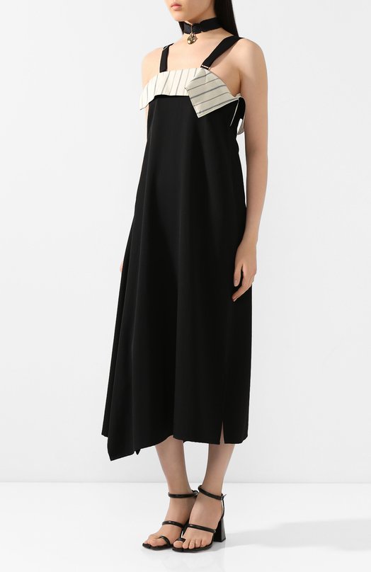 Шерстяное платье Yohji Yamamoto Чёрный, фото 3
