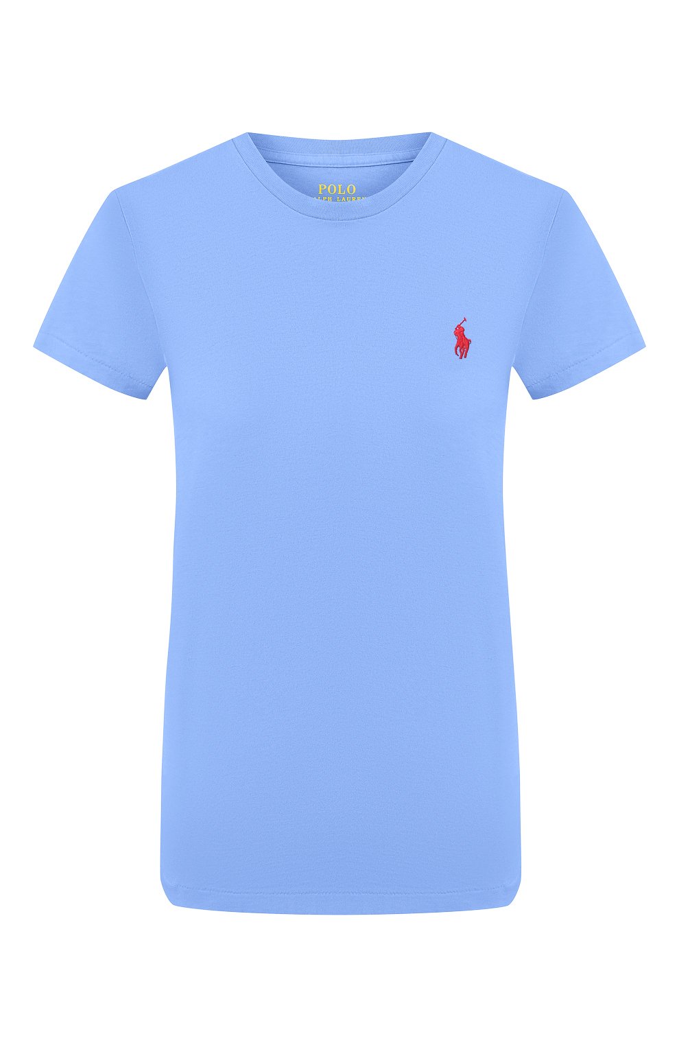 Хлопковая футболка POLO RALPH LAUREN синего цвета по цене 8590 руб., арт. 211734144, фото 1 Хлопковая футболка POLO RALPH LAUREN, арт. 211734144, фото 1
